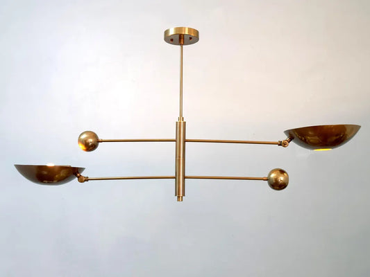 2 Pendant Light | Mid Century Modern Antique Brass Sputnik Chandelier Light | Brass Modern Ceiling | Custom Ceiling Light Fixture